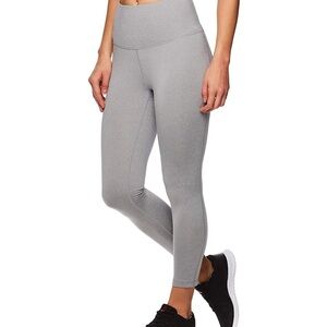 NWT Reebok size xs skinny grey heather high rise capri leggings